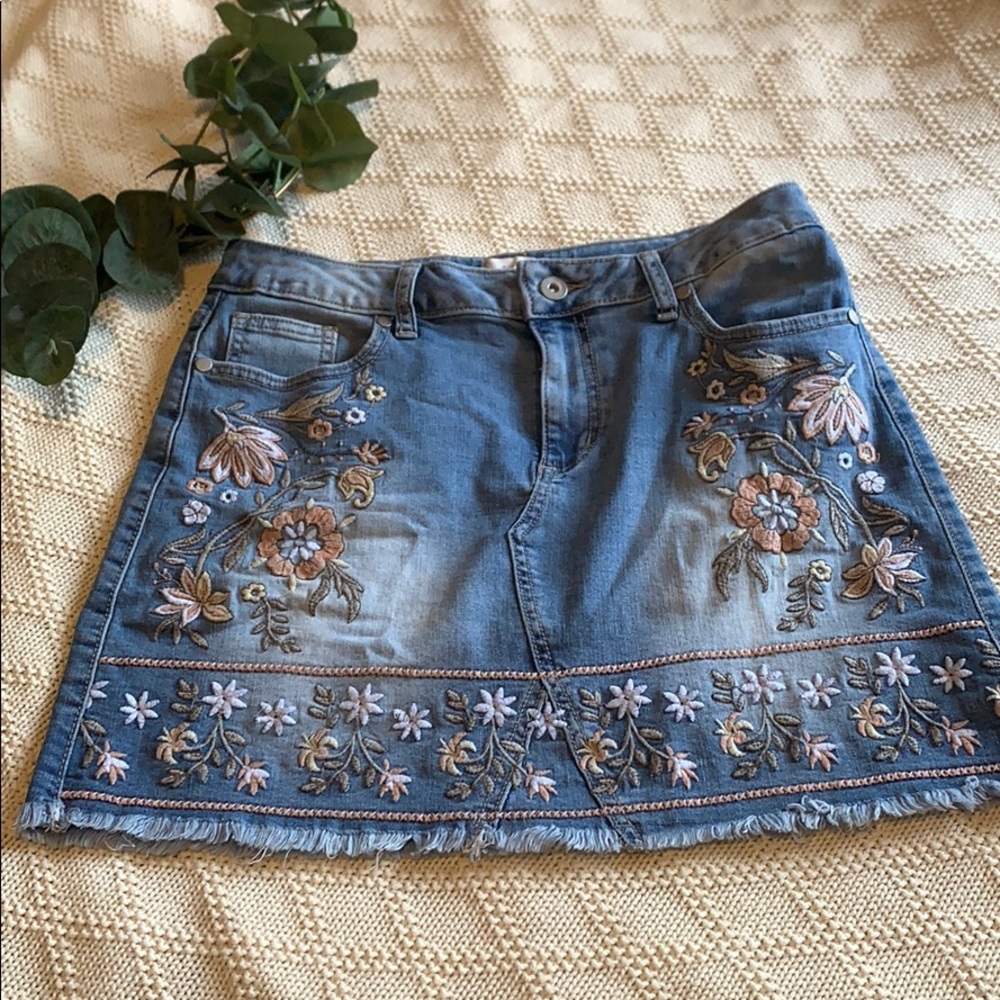 Altar’d State Embroidered Mini Skirt
